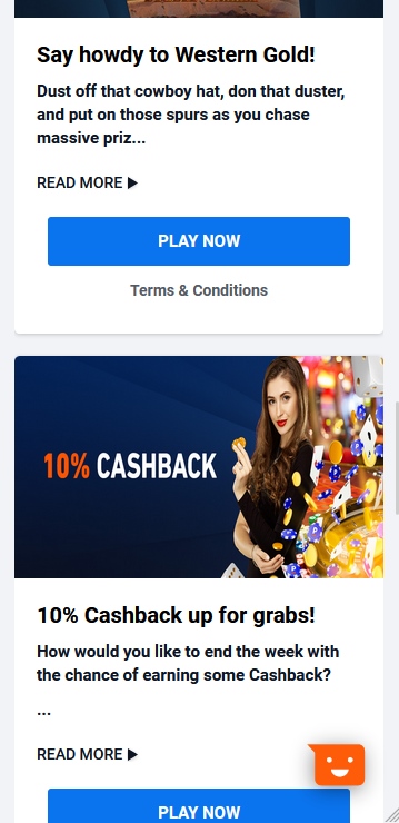 Example of a promotion at the Casino